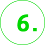 Illustration of green number 6 with rounded edges in a list format.