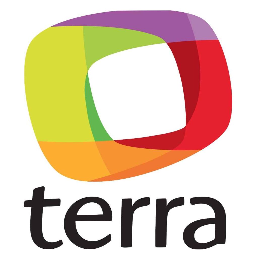 The image reveals the logo of the renowned Portal de Notícias Terra, a leader in the communications sector.